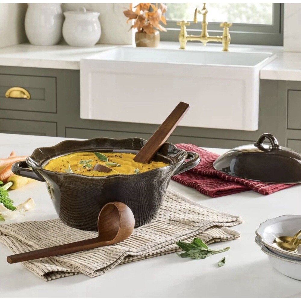 Wavy Edge Soup Terrine Brown - Hearth & Hand with Magnolia RARE